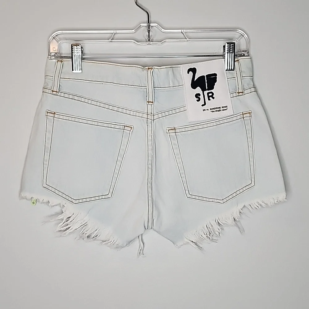 Sandrine Rose by Free People distressed shorts with side zippers size 25